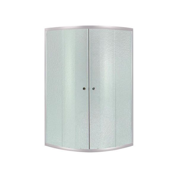 Душова кабіна Latwa SC80x80.SAT.HIGH.FR полукругла, скло Frost 4 мм + Душовий піддон KAPIELKA ST80x80x41, з SD00050787 фото