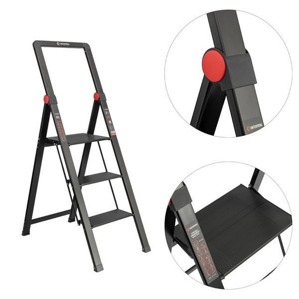 Драбина алюмінієва Black Slim STORM INTERTOOL LT-5003 LT-5003 фото
