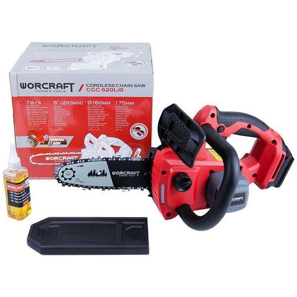 Акумуляторна безщіткова пила ланцюгова WORCRAFT CGC-S20LiB 13241W фото