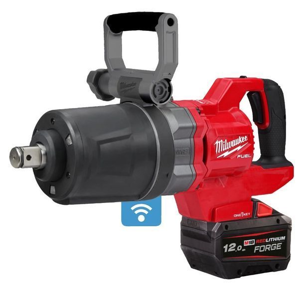 Гайковерт акумуляторний безщітковий 1'' MILWAUKEE, M18 ONEFHIWF1DS-121C, 2711Нм (зарядний пристрій M12-18 FC, 1 акумулятор FB12 4933499253 фото