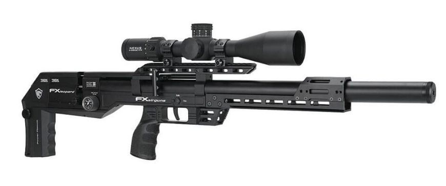 Пневматична редукторна гвинтівка FX Airgun Leopard Black Sniper Tube .177 кал LEO-450306-032-00 фото