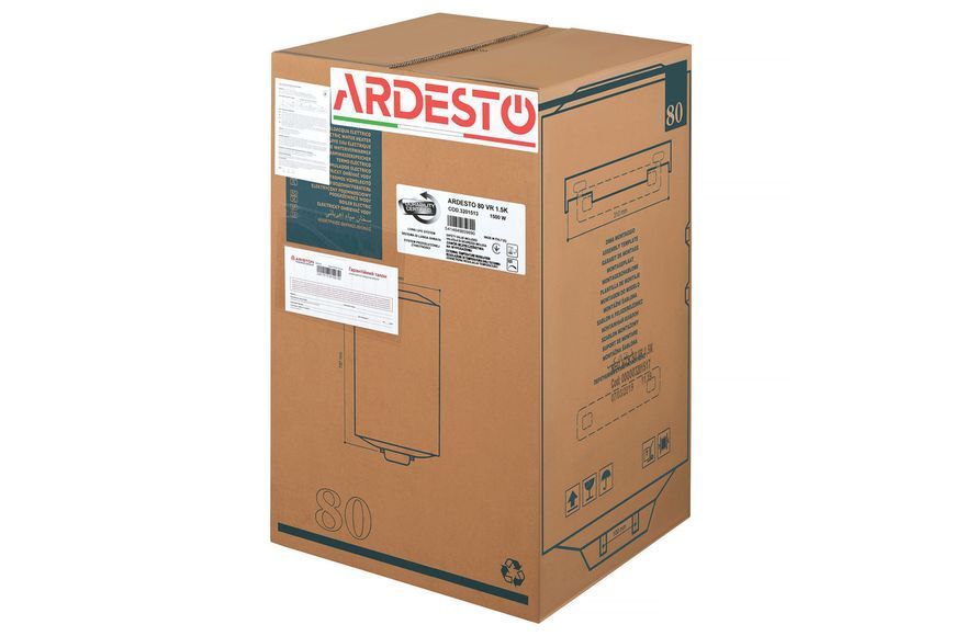 Водонагрівач електр. ARDESTO NEU NTS 80 V 1.5K EU2 круглий, 80л, 1,5кВт, 4015009 , C, Італія, білий 4015009 фото