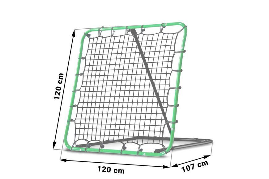 Сітка тренувальна для футболу Neo-Sport Rebounder 120 x 120 см чорно-зелена 1459 фото
